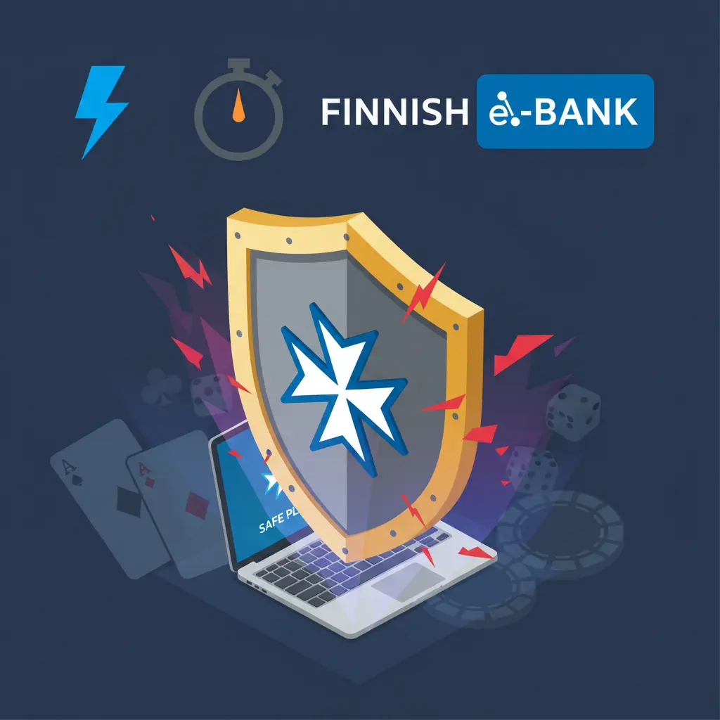 Turvallisen nettikasinon MGA-lisenssiä kuvaava infografiikka.